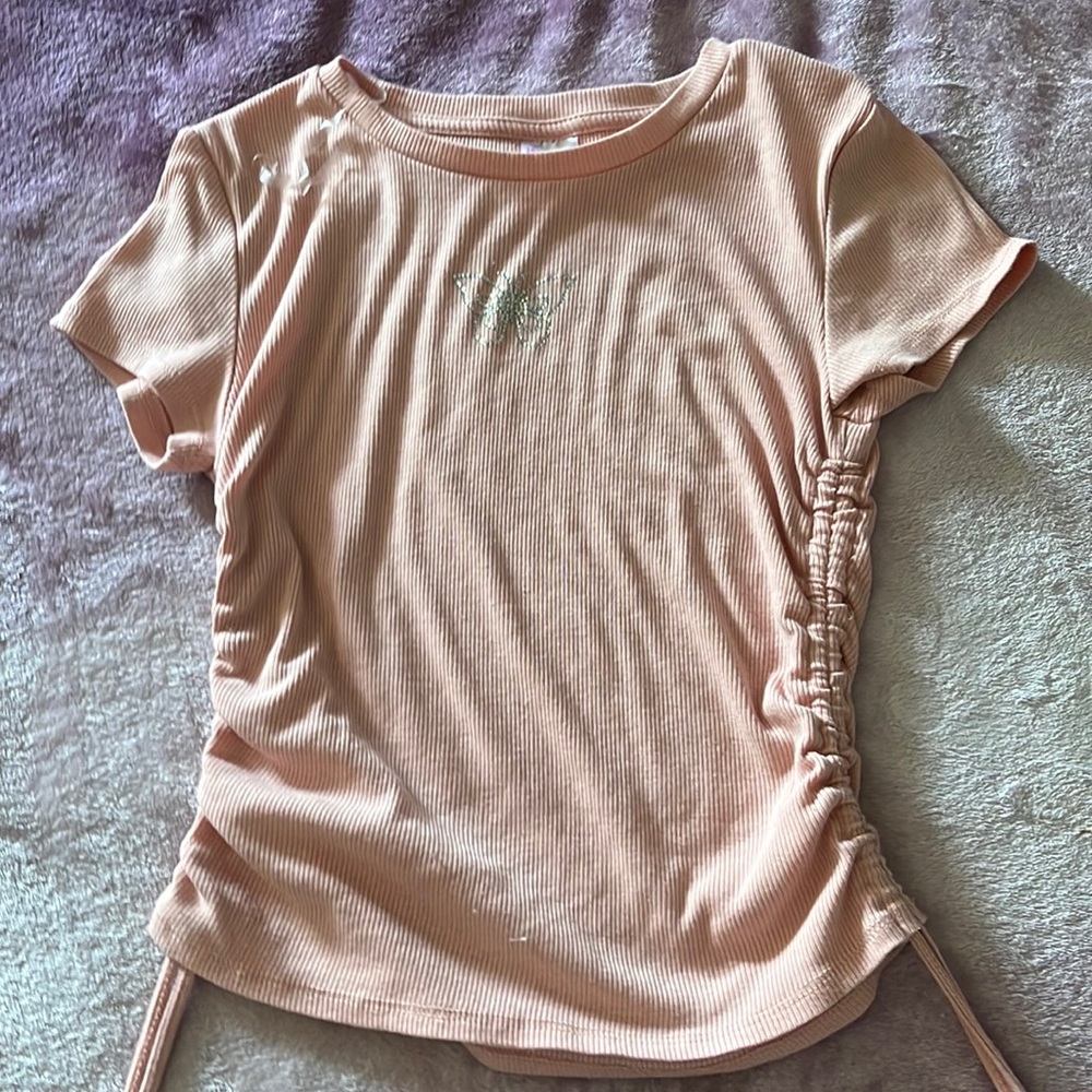 Rose color drawstring butterfly top. Brand : No Boundaries